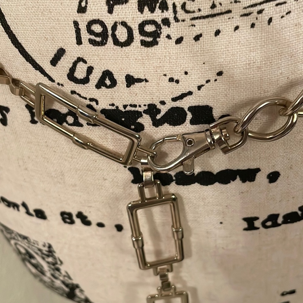 Mk Rectangular Chain Belt Gold Colored - image 5